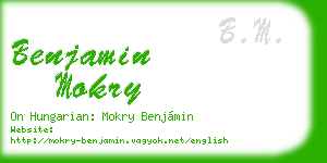 benjamin mokry business card